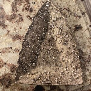 Silver Holiday Tree Tray